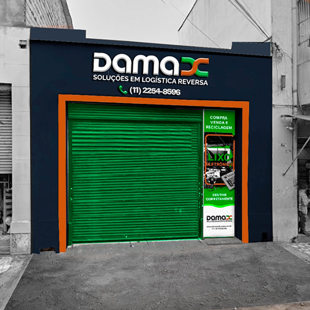 Mockup da Fachada da Loja - Damax